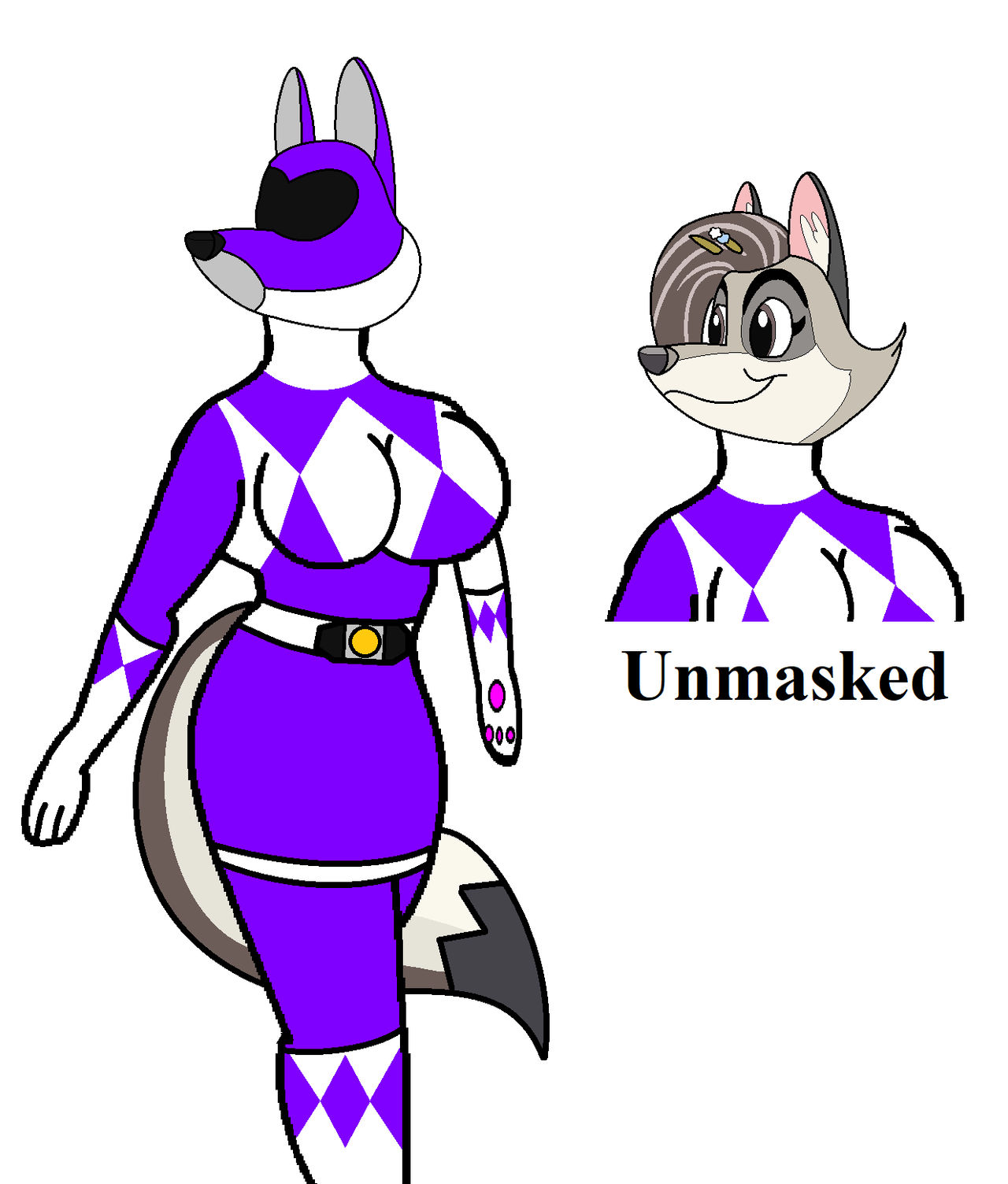 Mighty Morphing Ranger Violet Wolf (V2) by BASEDCUBE95 on DeviantArt