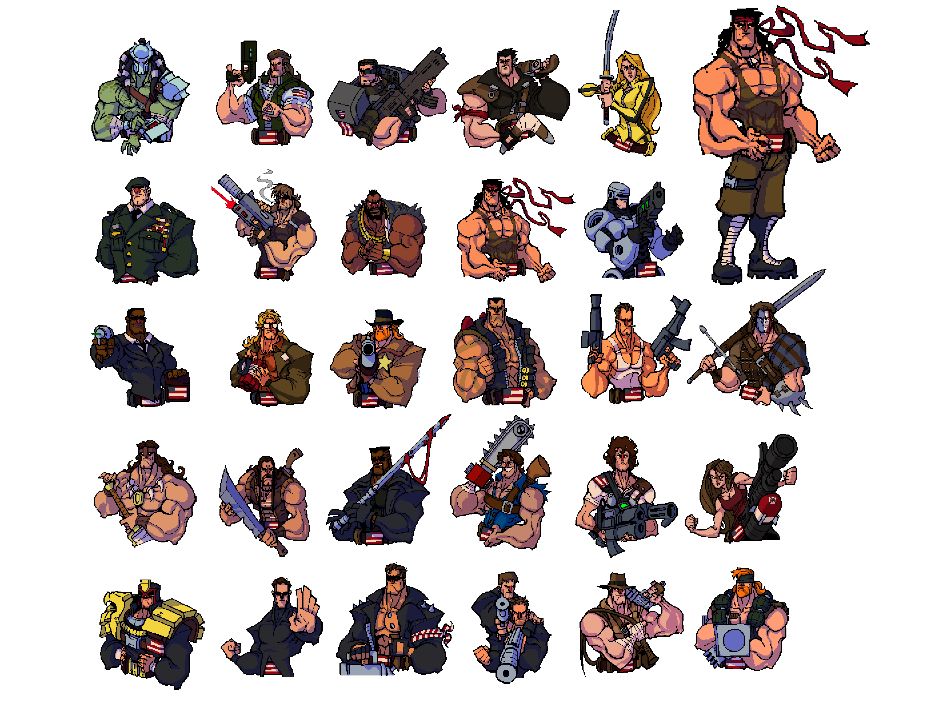Broforce Avatars by DawidFrederik on DeviantArt