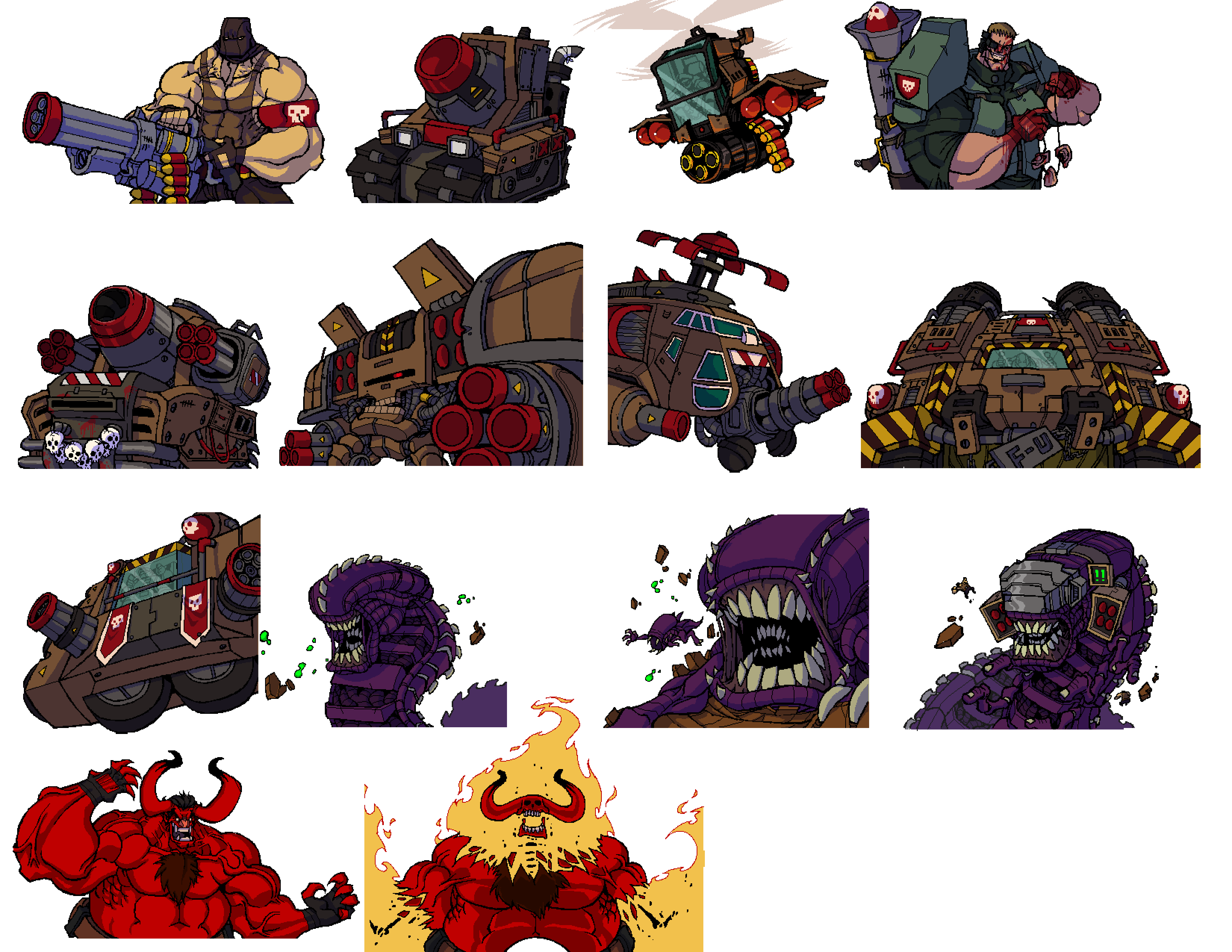 Broforce Sprites Broforce Boss unlocks by DawidFrederik on DeviantArt