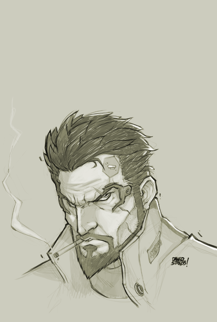 Adam Jensen Bust sketch