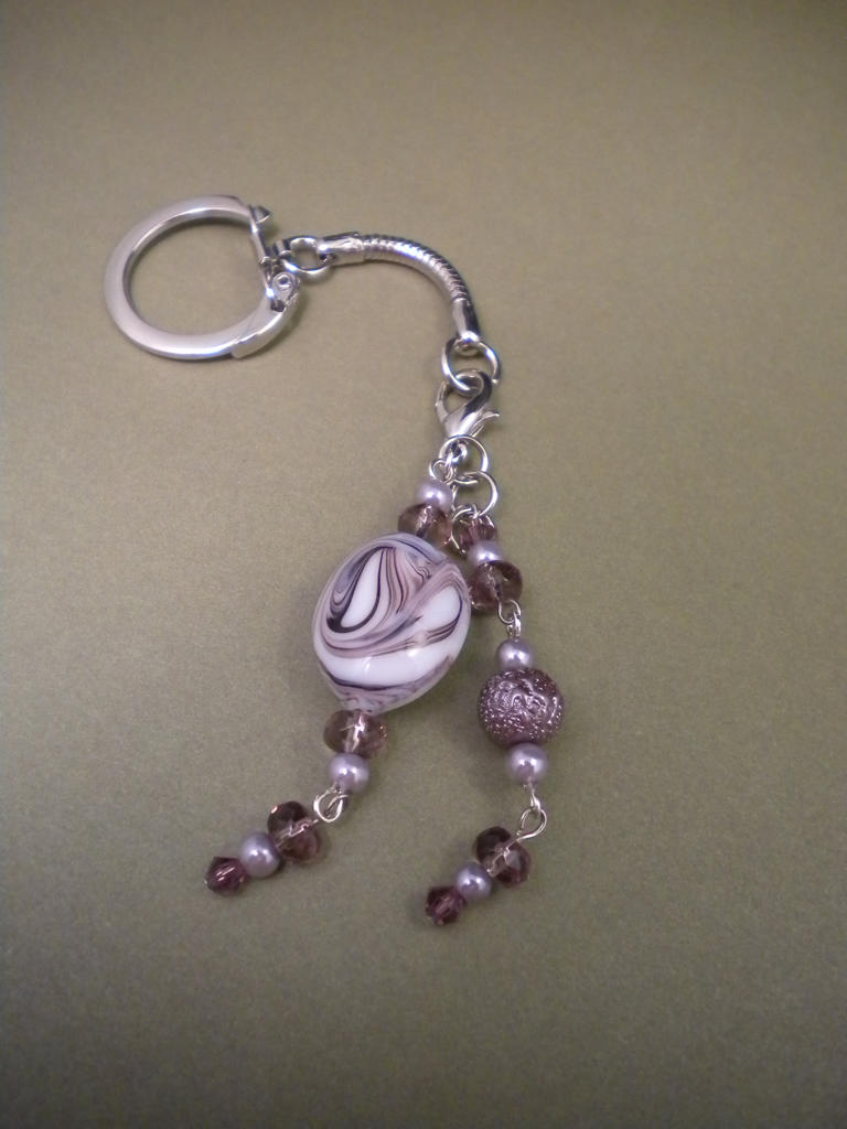 Lilac Swirl Keychain by MadamRavenDesigns on DeviantArt