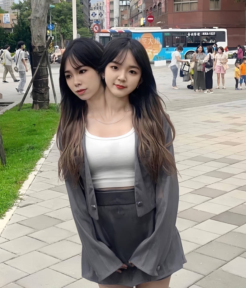 Conjoined sisters portrait by a3352324 on DeviantArt