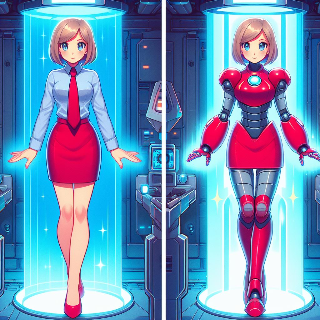 Office Lady Roboticized by spleenlord on DeviantArt