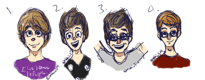 Youtube Fanart: Charlie, Alex, John, Hank - doodle