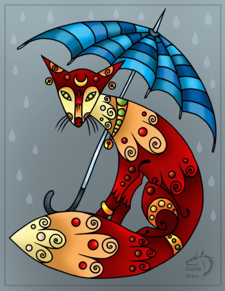 Rainy day fox