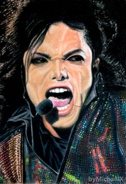 Michael Jackson color pencil