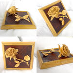 Rose carved of wood complete (Daily Deviation) by byMichaelX