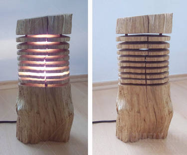 My work - wooden lamp