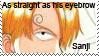 His eyebrow--Sanji Stamp