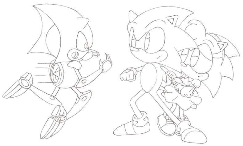 Metal Sonic é gratuito para baixar ou imprimir e simples de colorir