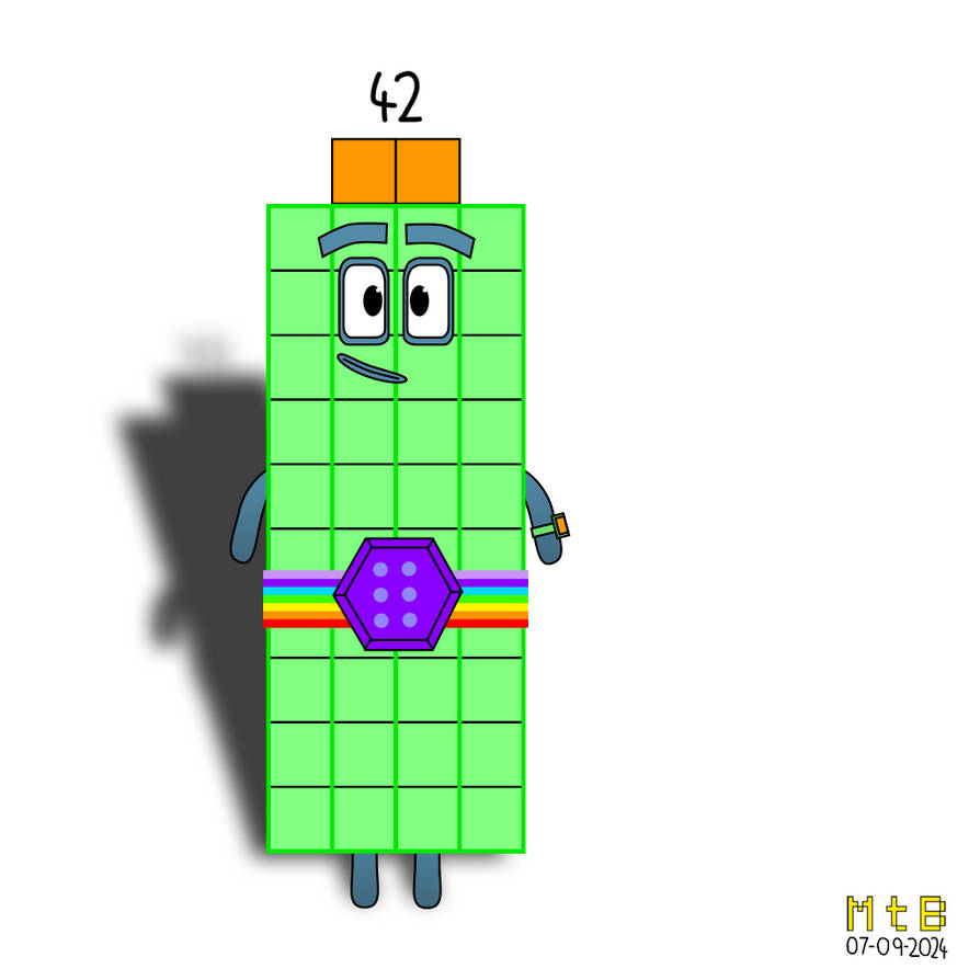 Numberblock 42 by MaxTheBunny2005 on DeviantArt