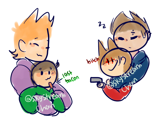 Matt, Edd, and Tom from EddsWorld by KawaiiSpaceEgg on DeviantArt