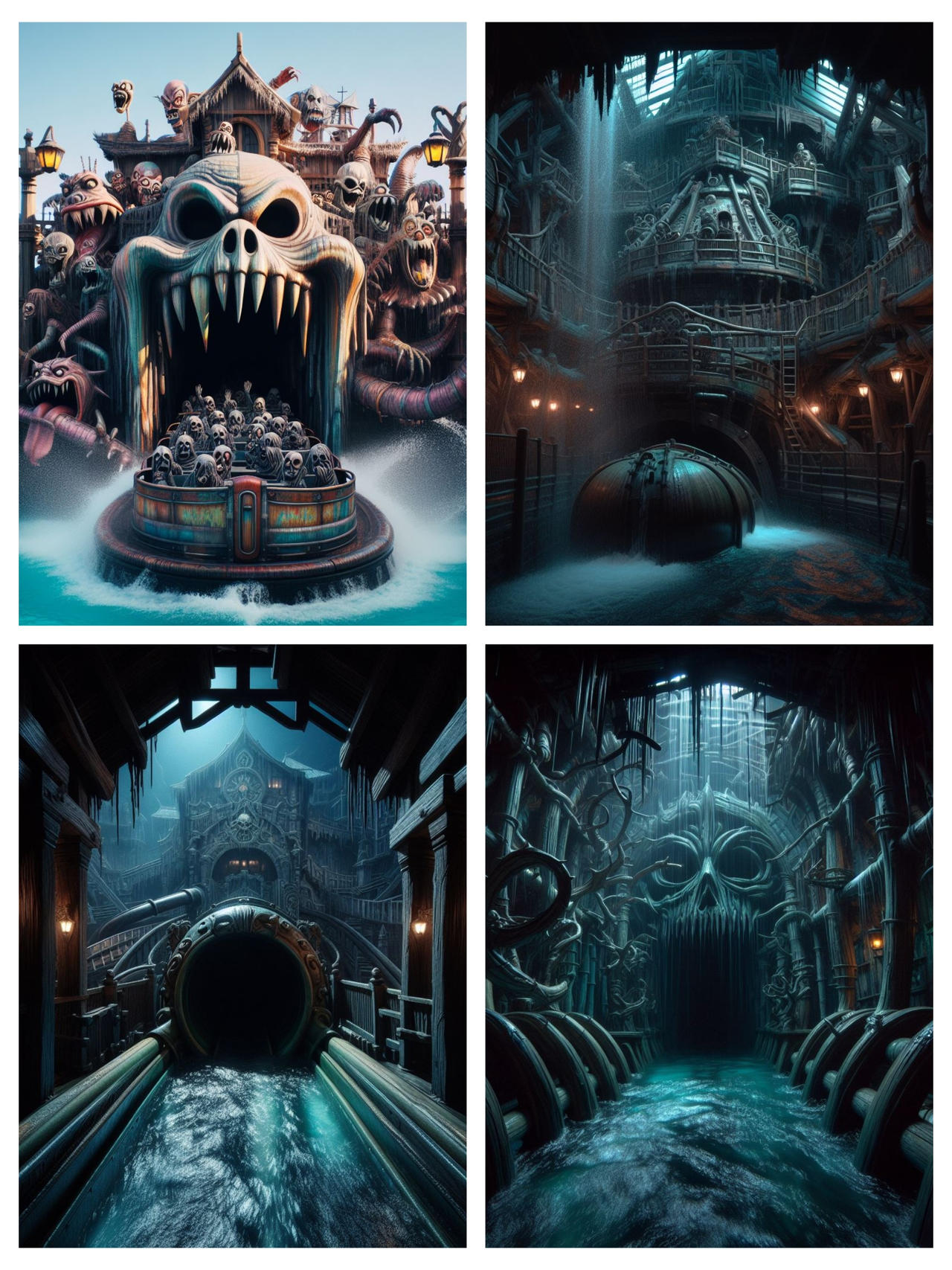 A haunted water ride at a themepark by smbssfan on DeviantArt