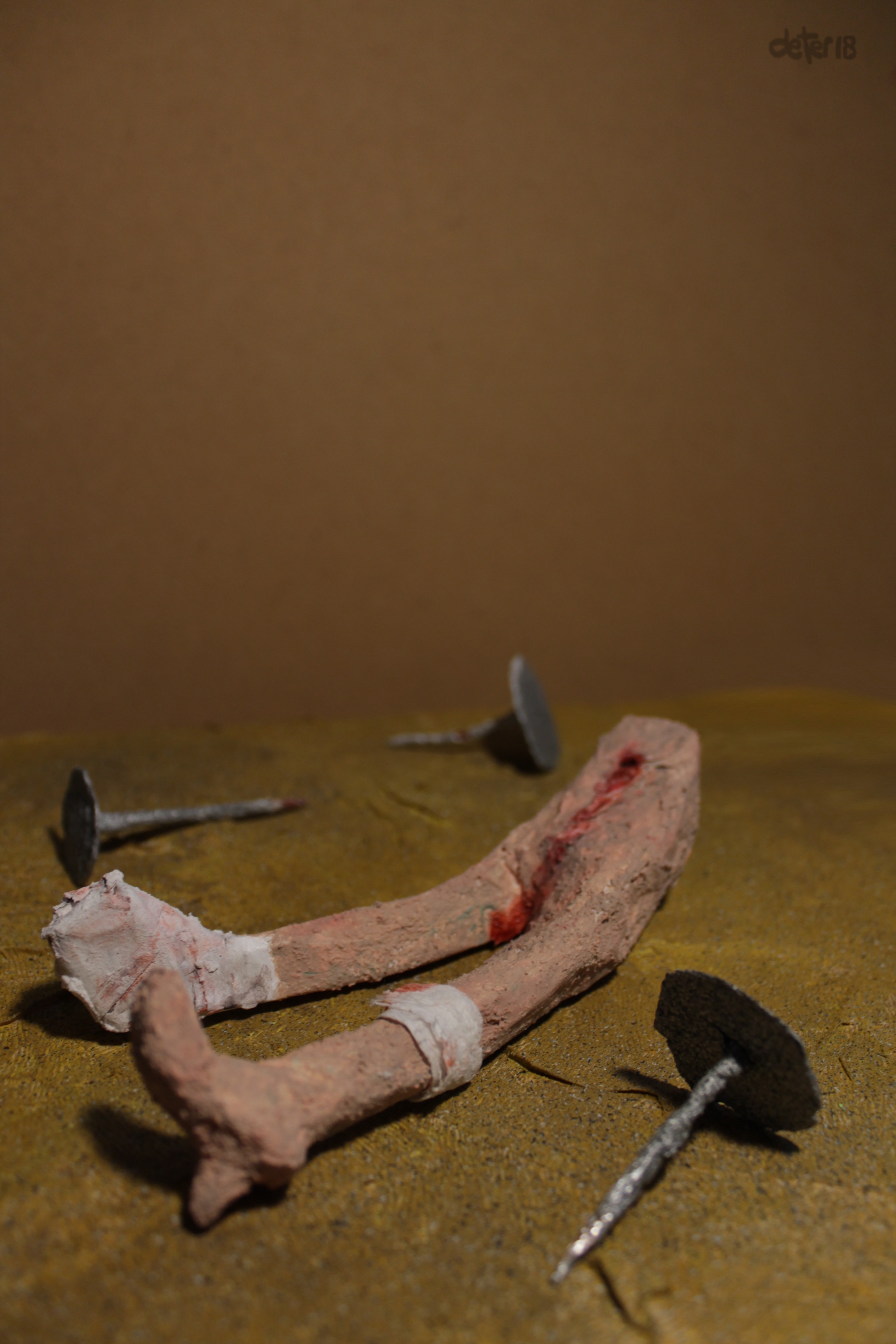 a crucifixion on the beach ...