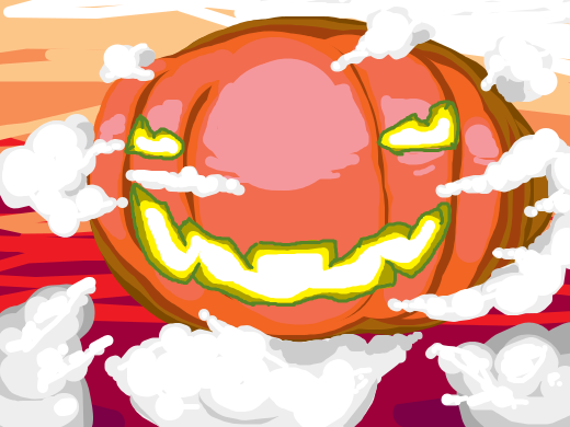 Pumpkin Inside Clouds