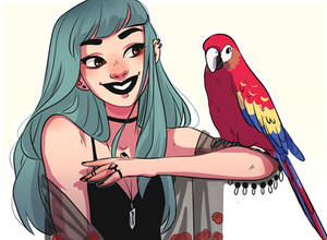 April and the macaw