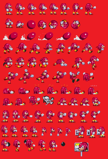 Sonic 3 And Knuckles Npc Knuckles Sprites By Multiadventures984 On
