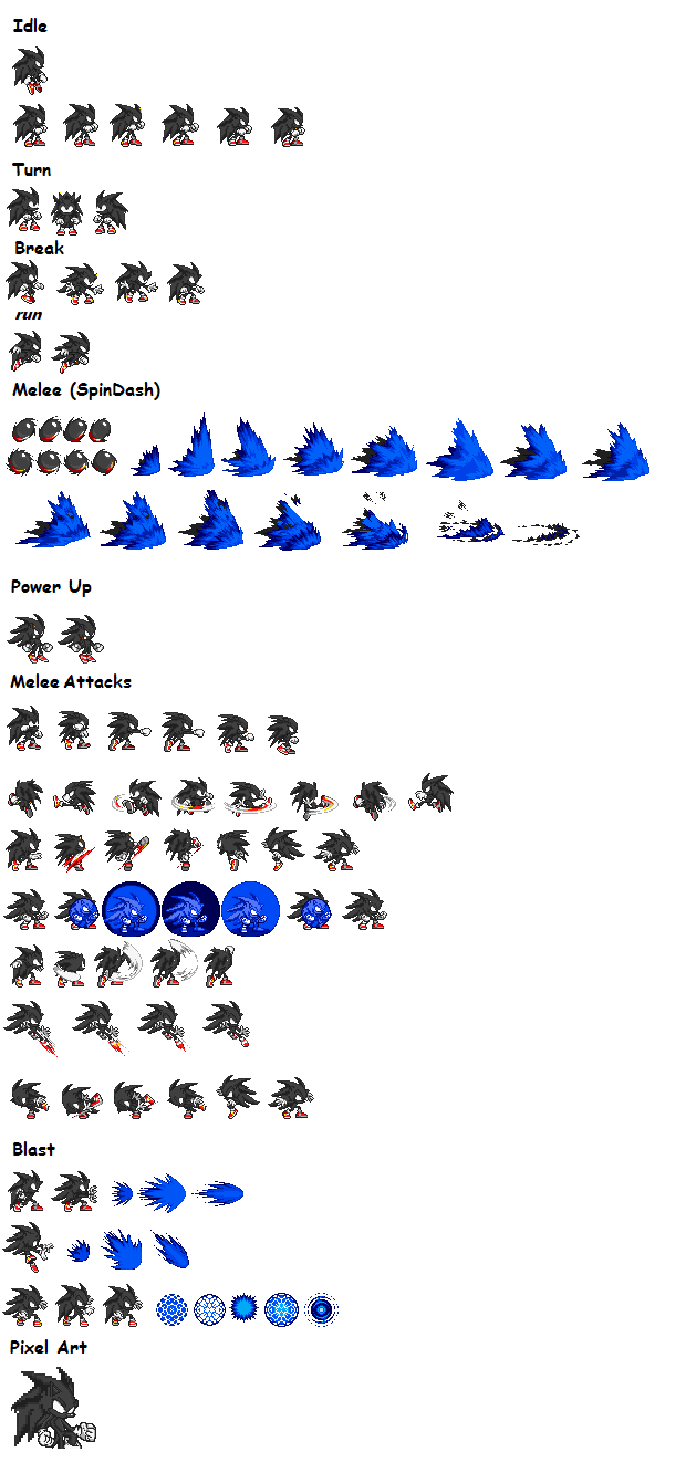 PACK DE SPRITES DO DARK SONIC 