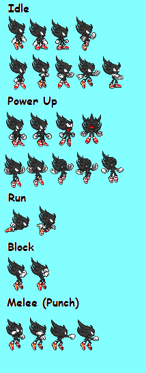 Dark Hyper Sonic sprites (UPDATED) by multiadventures984 on DeviantArt