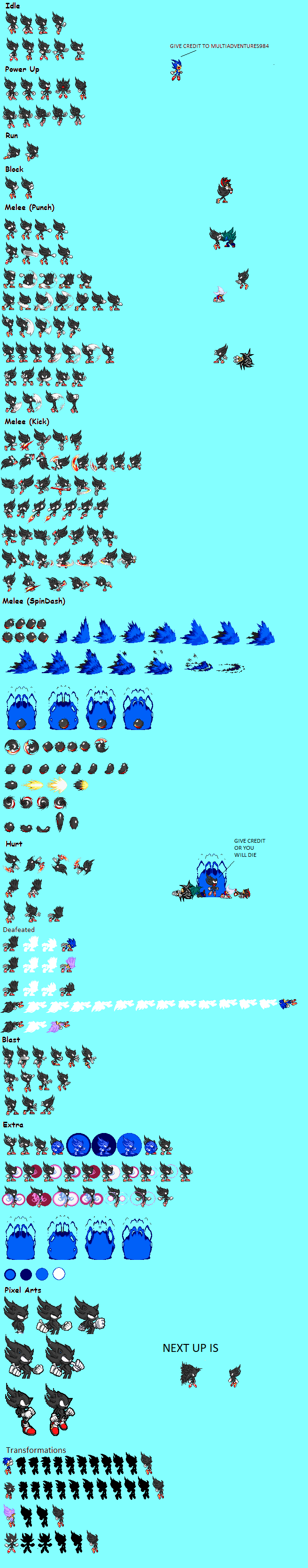 Hyper Sonic 3 sprites by multiadventures984 on DeviantArt