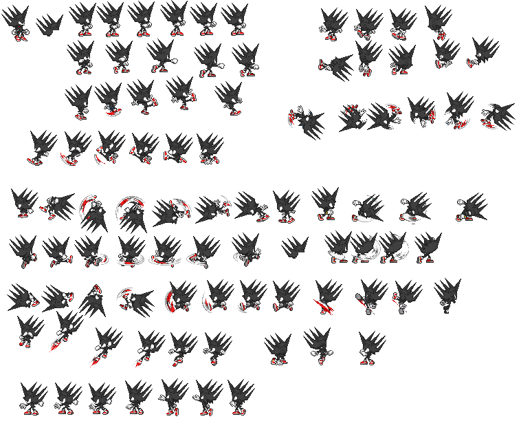 Dark Hyper Sonic sprites (UPDATED) by multiadventures984 on DeviantArt