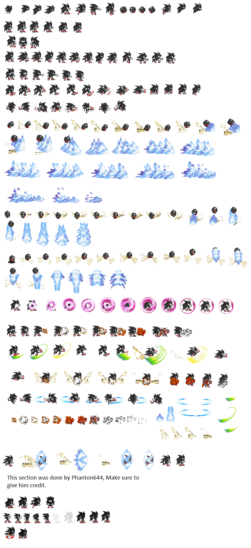 Dark Hyper Sonic sprites (UPDATED) by multiadventures984 on DeviantArt