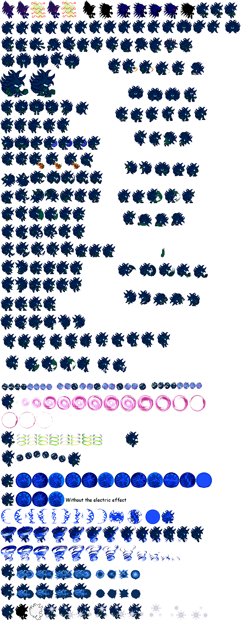 Dark Spine Sonic 7 Sprite Sheet by fnafan88888888 on DeviantArt