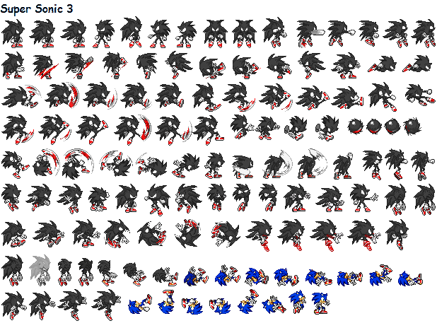 Pixilart - dark sonic sprites by sinoc-pixel123