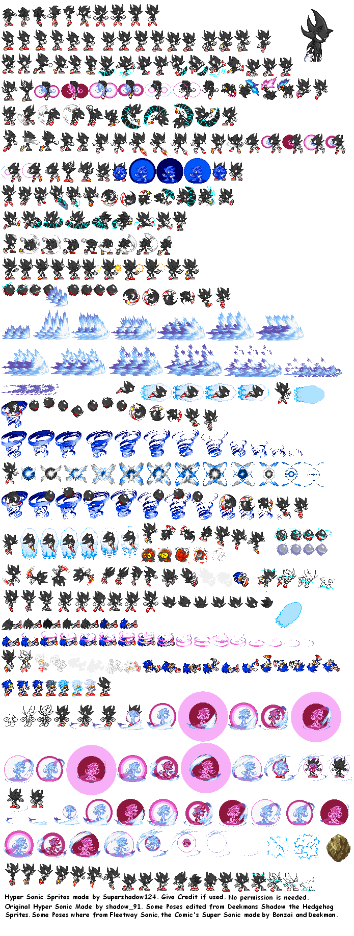 Hyper sonic 2 sprite sheet by 85rmzooz on DeviantArt