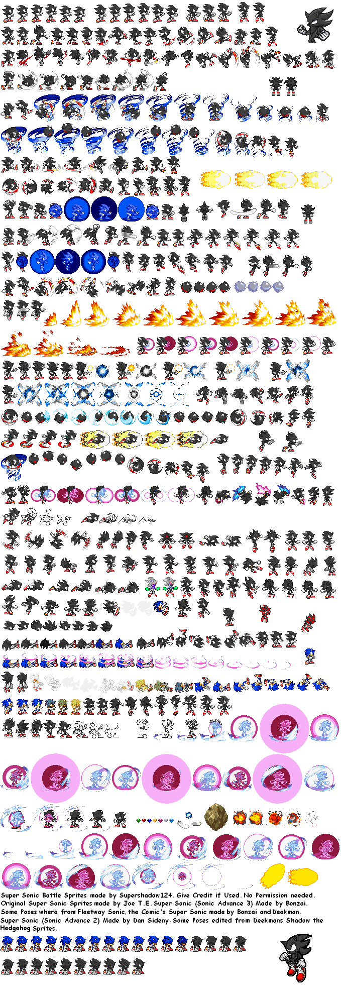 PACK DE SPRITES DO SONIC & SUPER SONIC ULSW 