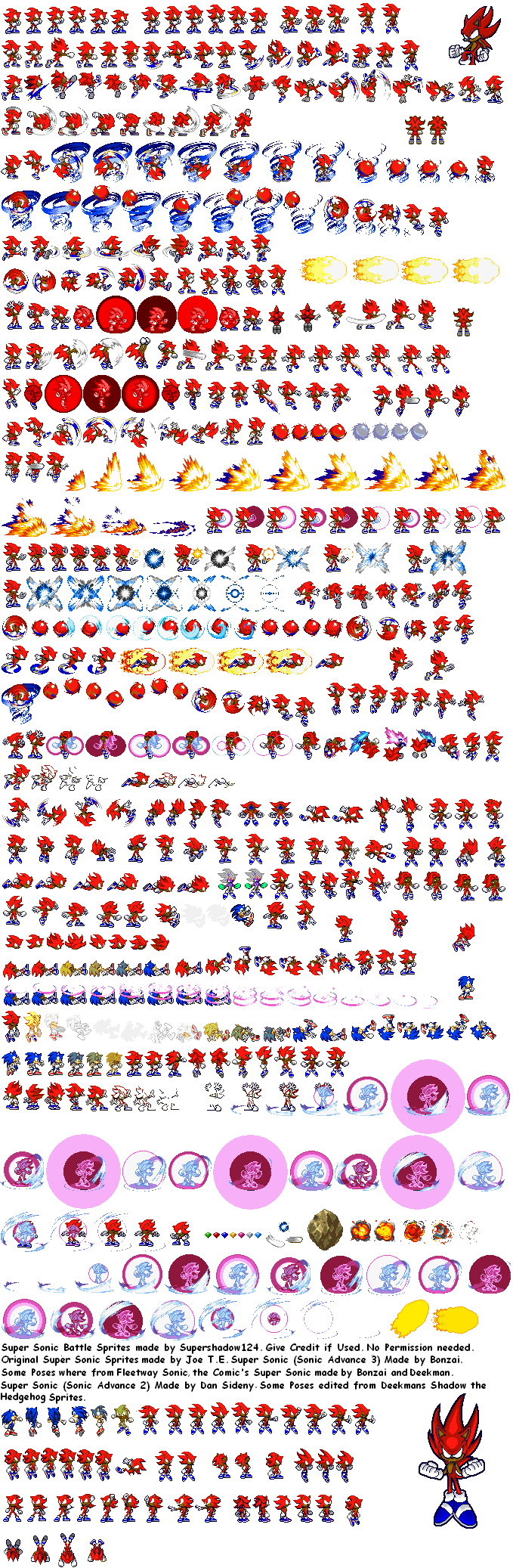 Sonic Sprite Sheet Pack 12 by SuperMarioFanDood on DeviantArt