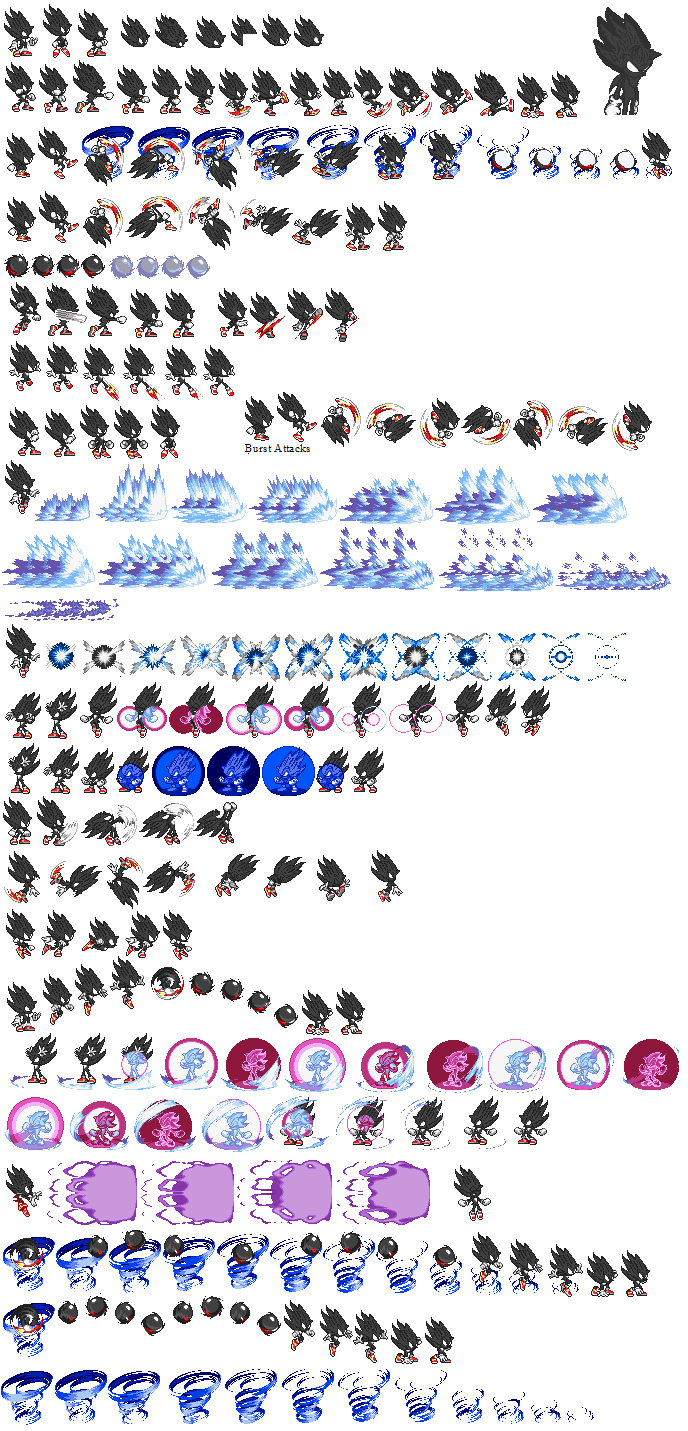 Dark Sonic sprites still more by Phantom644 on DeviantArt