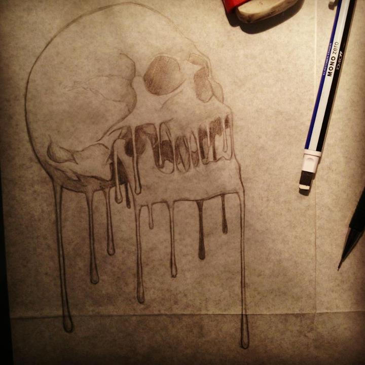 13+ Melting Skull Drawing