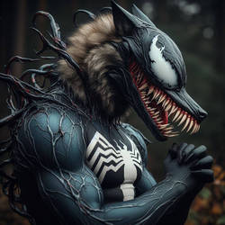 Wolf with venom symbiote suit 3