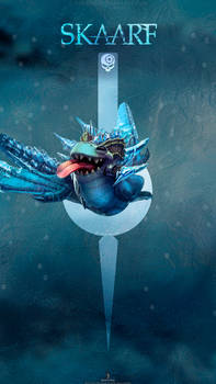 Wallpaper Skaarf Ice Dragon - Vainglory - Phone