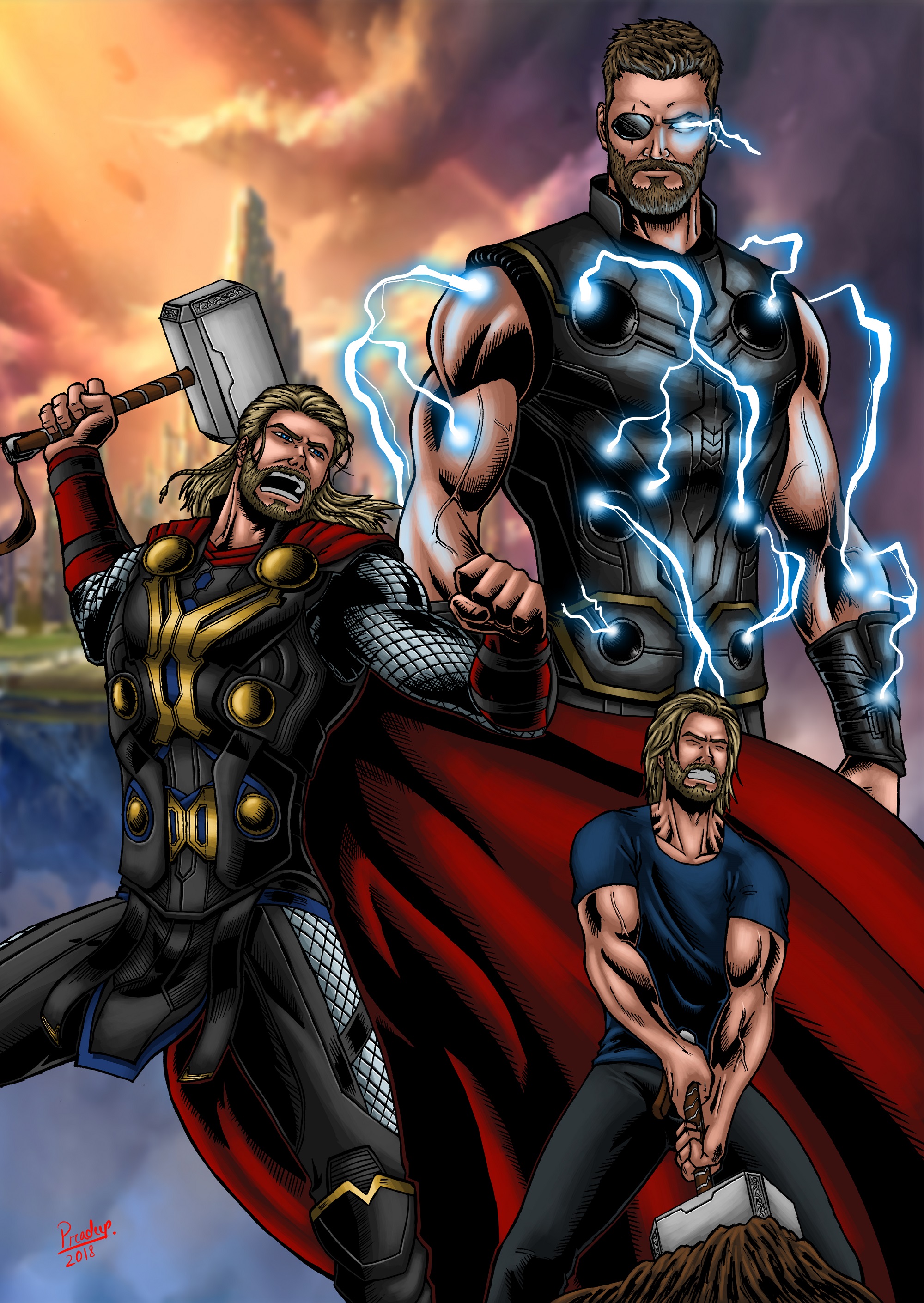 God of war Thor by Moontowhee on DeviantArt