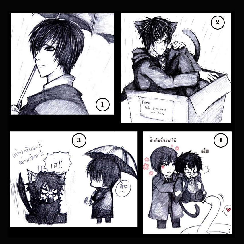 HP:Tom Riddle and a Neko Harry by Ar-ze713 on DeviantArt