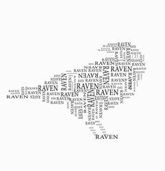 Raven in the style of calligraphy