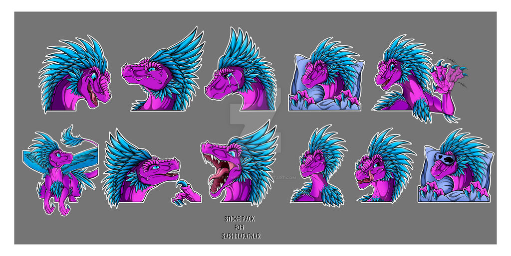 Raptor stickers by FeatheredDiva on DeviantArt