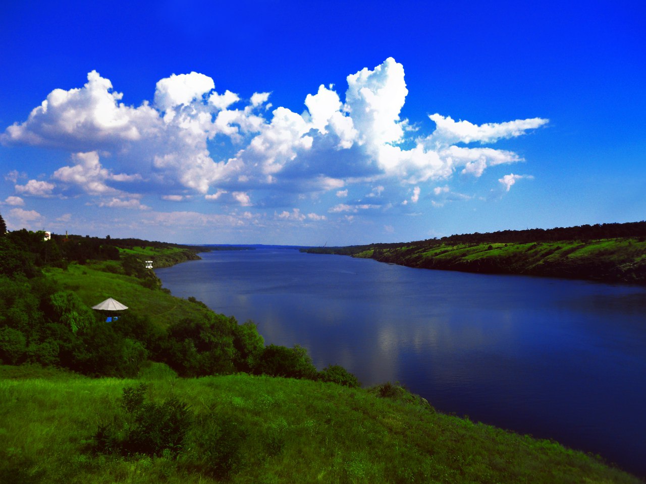 river Dnieper in Zaporizhya, Ukraine