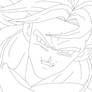 Cute grin Broly linearts