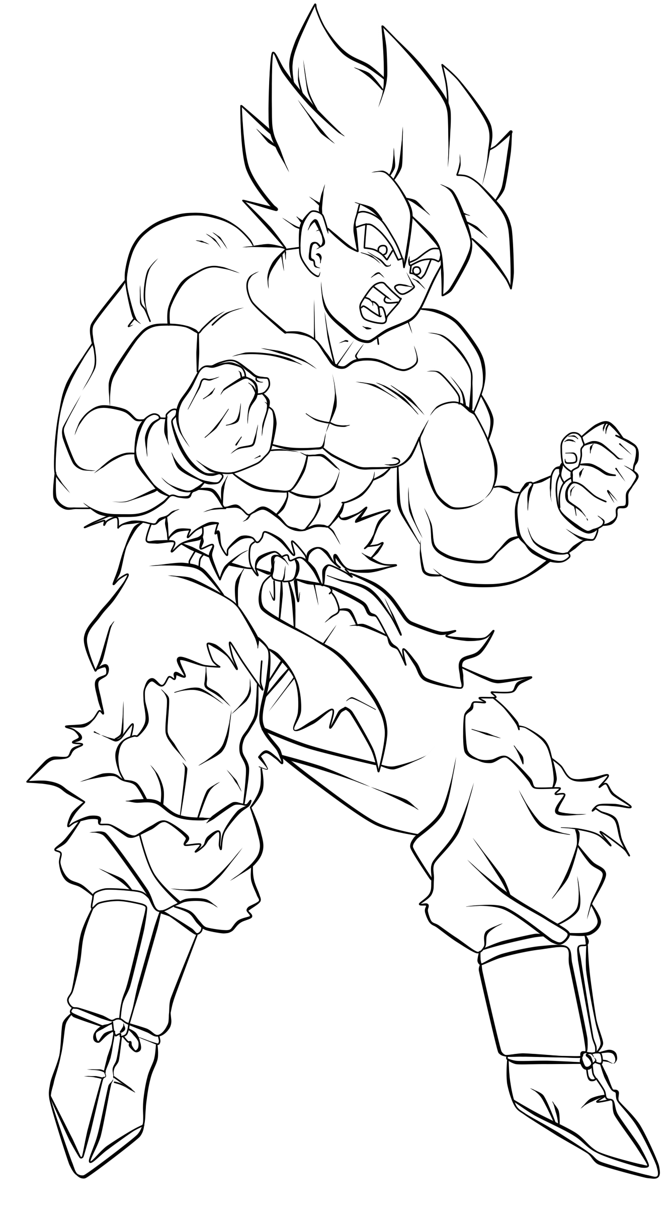 Goku SSJ Kai Lineart by SnaKou on DeviantArt