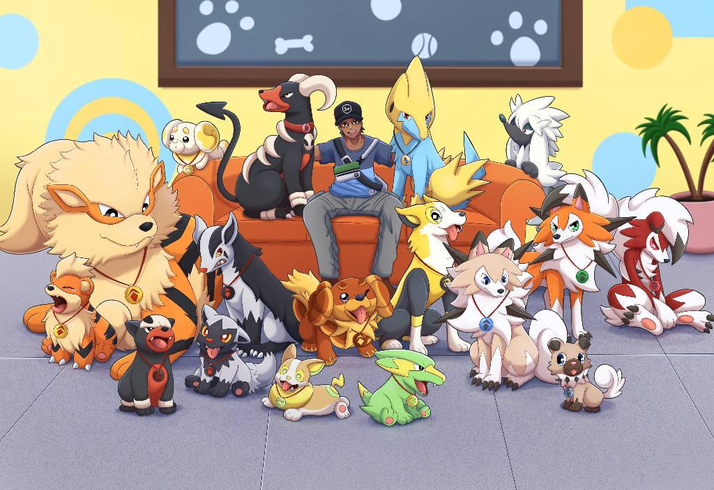 Pokemon dog pack Team and their trainer by MiketheManectric on DeviantArt