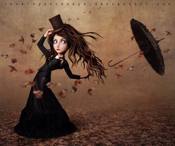 The Runaway Umbrella by Lora-Vysotskaya