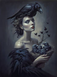 Lady Crow by Lora-Vysotskaya