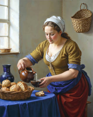The Milkmaid (revisiting Vermeer)
