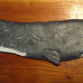Carved Wooden Sperm Whale painted with oil colours