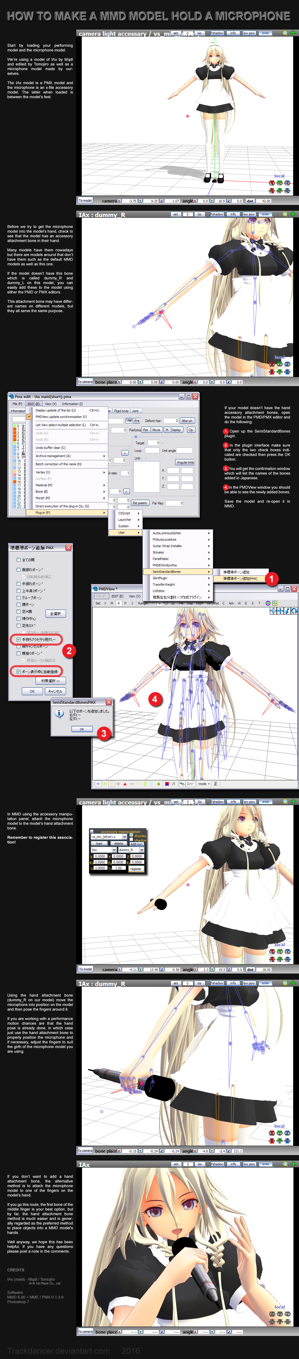 MMD Tutorial - how to make a vocaloid hold a mic