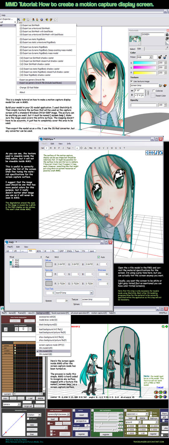 Mmd Tutorial MMD Tutorial-How to model a screen capture display by Trackdancer on ...