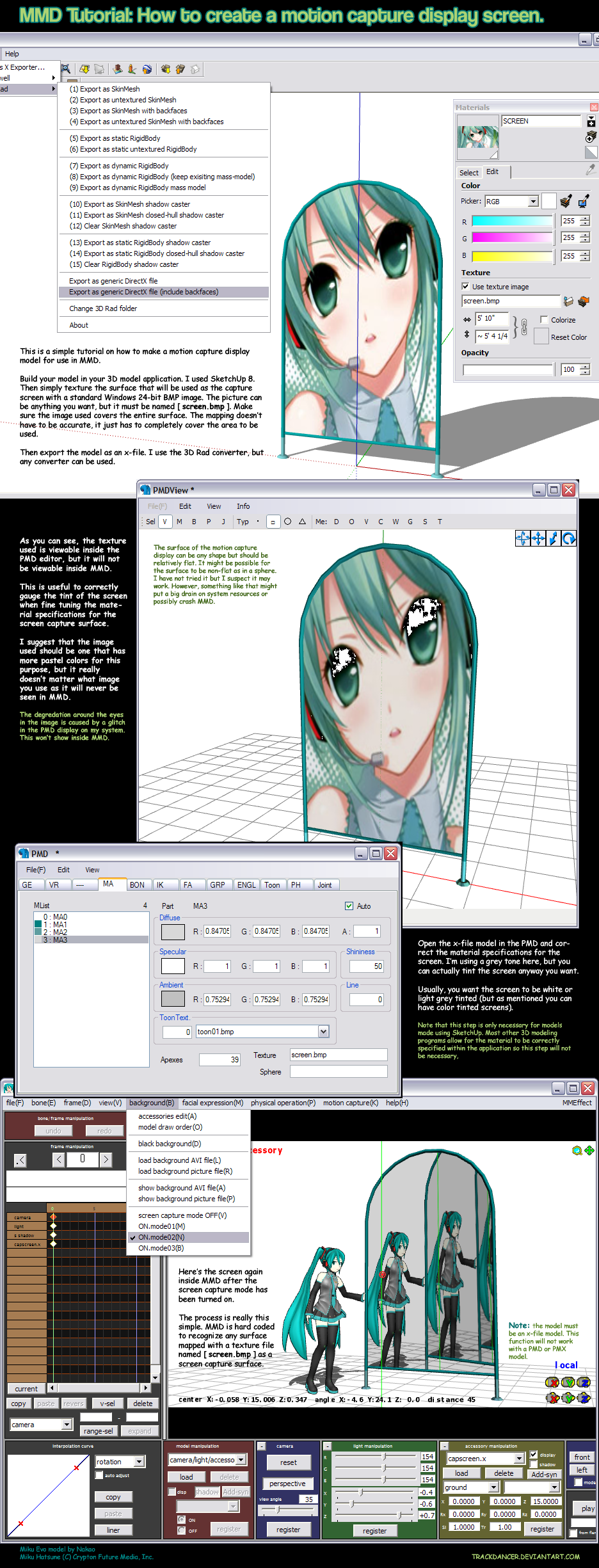 MMD Tutorial-How to model a screen capture display